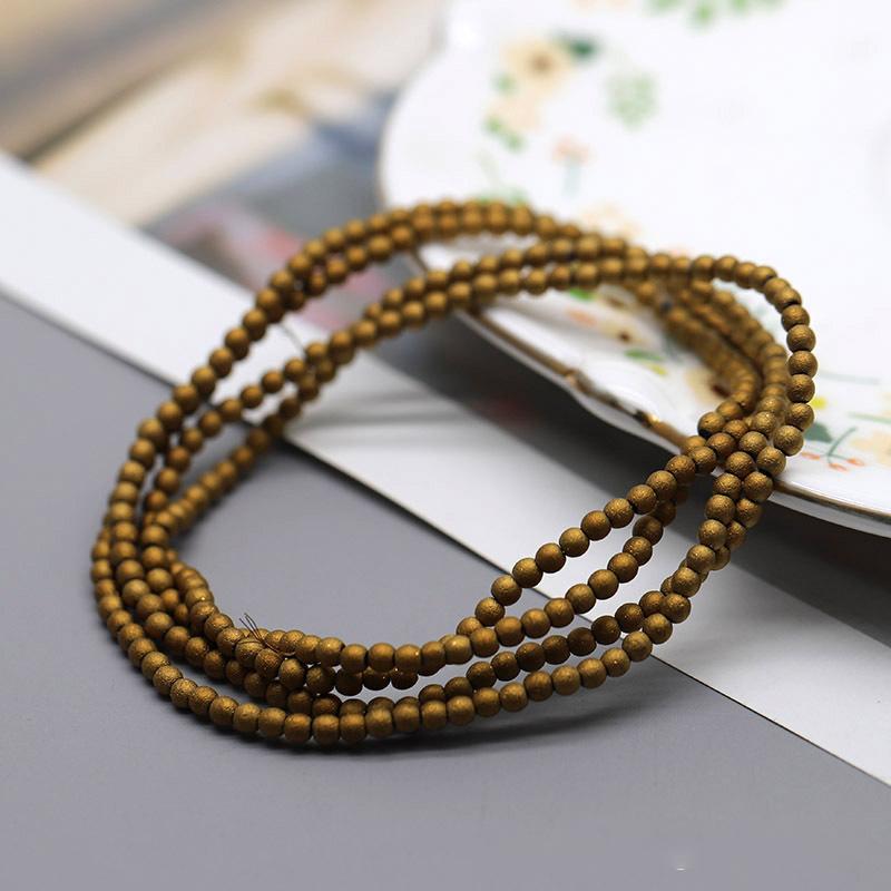 Matte Color Crystal Glass Beads 3mm 145pcs Round Loose Spacer Beads for Clothing Embroidery Decor Craft Making