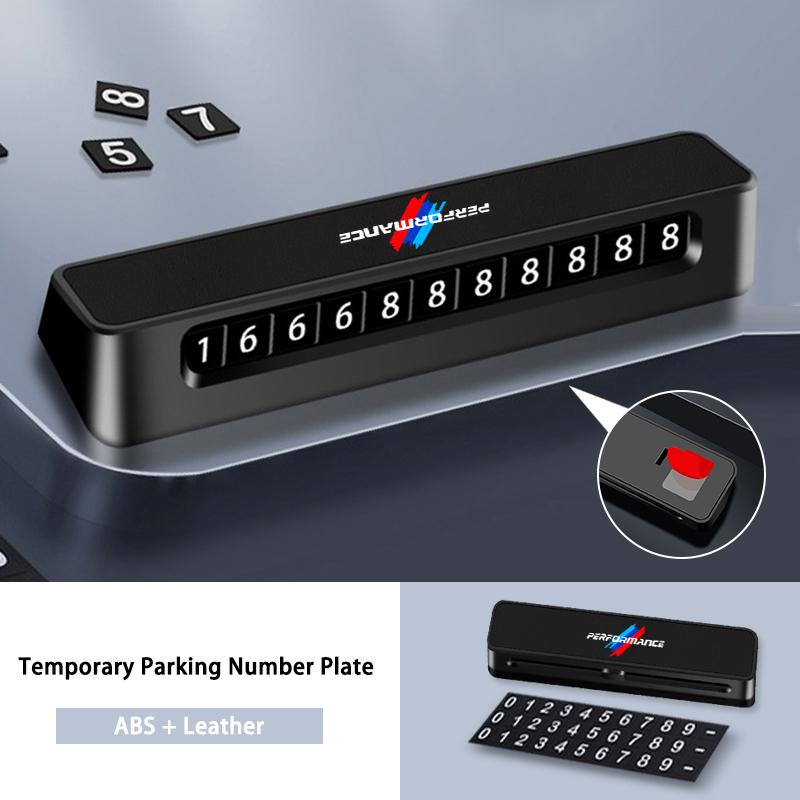 CMU2 Car Temporary Parking Card Phone Number Card Plate For BMW M Performance F20 F40 F22 F30 E90 F32 F06 F07 F46 E60 M5 Accessories