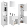 VidaXL Bathroom Furniture Set Storage Cabinet Toilet Cupboard Sink Cabinet and Sink Wall Mirror 3071036