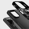 Lesklý kryt na telefon s sublimační úpravou Pevný plast + měkká skořepina TPU Černý s andělským vzorem Plně ochranný zadní kryt pro iPhone Samsung