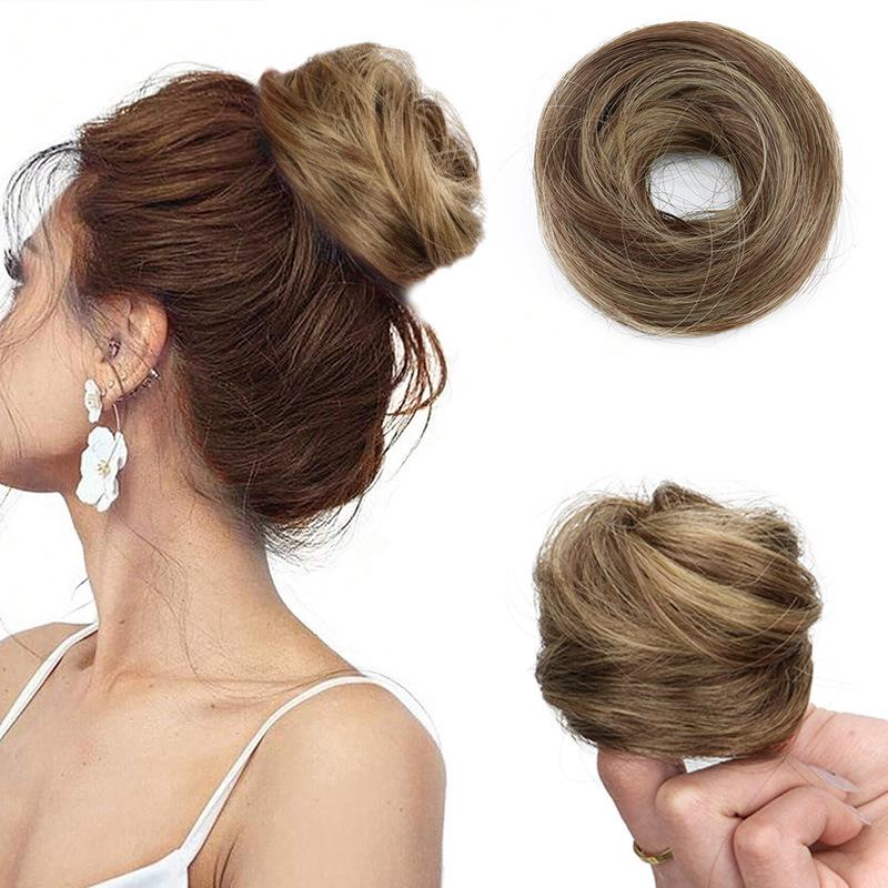 1PC Natural Durable Wig Soft Hair Realistic Straight Lazy-Friendly Hair Seamless Tie Voluminous