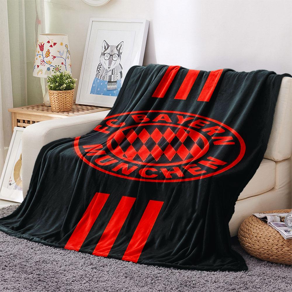 1PC FC Bayern Munich Patterned Flannel Blanket Suitable For All Seasons for Home Decor Warmth and Comfort Gifts Holiday Present