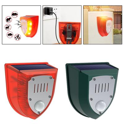 LED Flashing Alarm Outdoor Animal Repeller Solar Motion Sensor Alarm