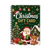 Themed Illustration Gift Organizer Christmas Card Book, 7" x 5" Spiral Bound Merry Creative Holiday Souvenir Book Booklet, Greeting Album Personalized