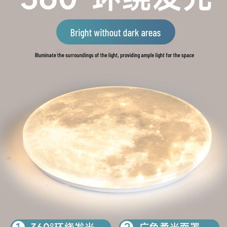2025 Modern Minimalist LED Moon Ceiling Light for Master Bedroom