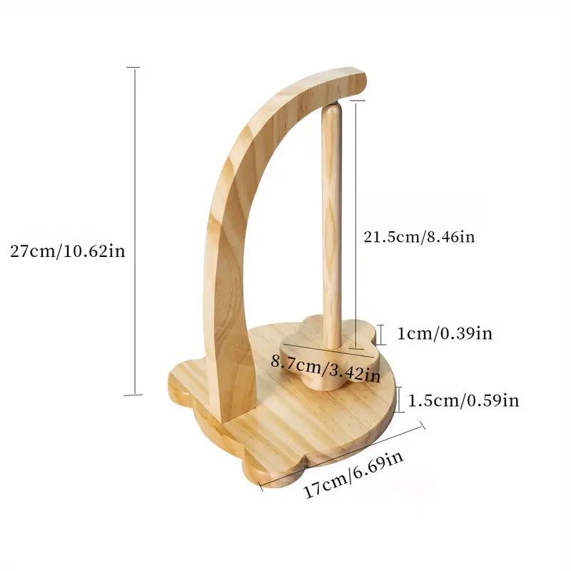 Wooden Yarn Holder Pendulum Rotating Yarn Dispenser with Tension Control Portable Yarn Storage Organizer DIY Crafting Knitting