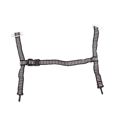 Hard Hat Chin Strap Y Shape 28cm Expandable Black White Color Blocking Universal with 4 Fixed