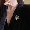 Luxury Opal Swan Brooch High-grade Women's Corsage Pin Design Sense Of Niche Clothing Accessories To Prevent Exposure