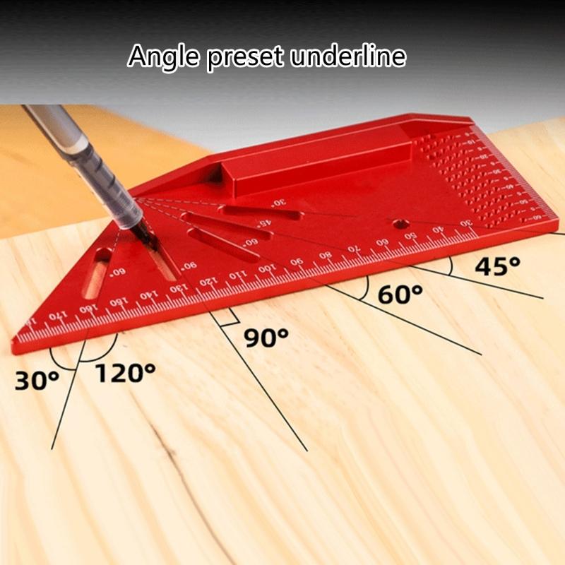Multifunctional Square Measurement Ruler Mitre Measure Tool 30/45/60/90 Degree Protractor Square