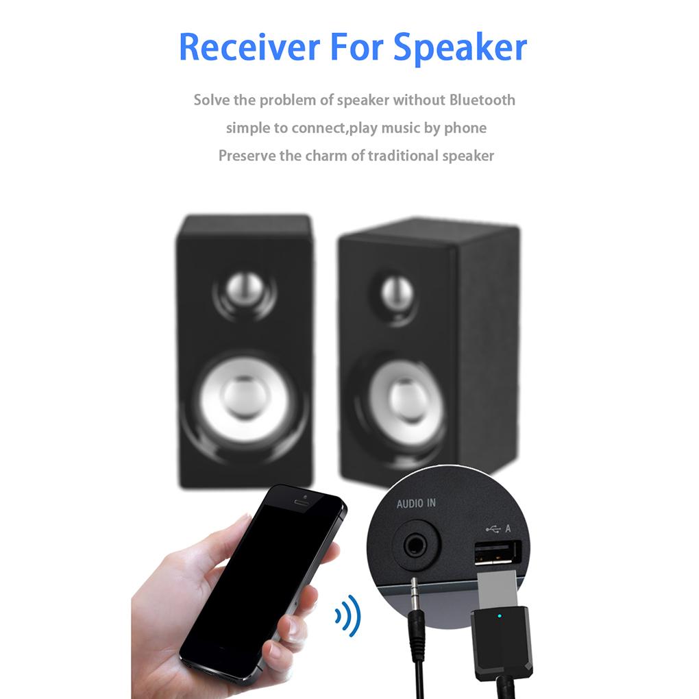 True Wireless Transmitter & Receiver Audio 3.5mm Jack Aux Adapter