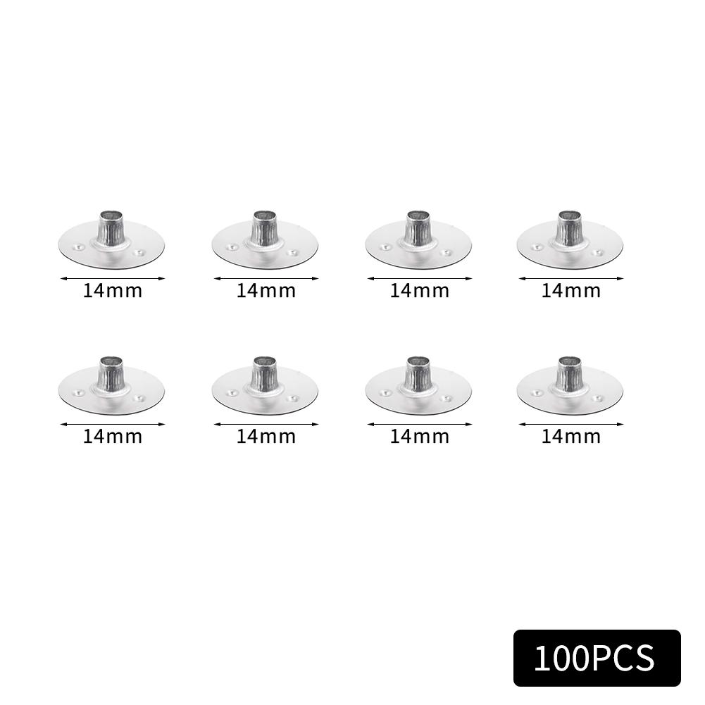 100pcs/Lot Handmade Candle Wick Tabs Metal Candle Wicks Sustainer Tabs Candle Wicks Base For DIY Candle Making DIY Craft Tools