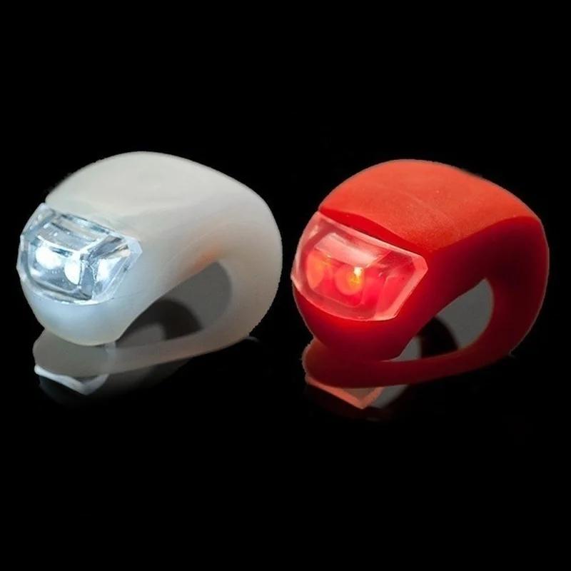 LED Silikonové Světlo na Horské Kolo Přední Zadní Světla Kolo Světlo Klip Příslušenství na Kolo