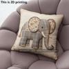 Boho Floral Elephant Decorative Throw Pillow Covers Pattern Cushion Cover Suitable For Sofa Bedroom Car Pillow Cover