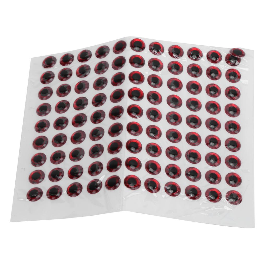 100 Pcs Artificial Fishing Eye Oval 3D Fake Fishing Lure Eye Stickers for DIY Baits Fishing Accessories7MM