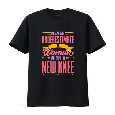 Womens Knee Replacement T Shirt for Women New Surgery Recovery Vintage Washed Top For Everyday Wear Unisex Fashion Comfortable