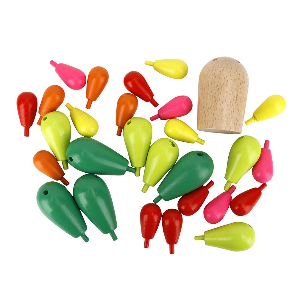 

Wooden Children Puzzle Balancing Cactus Toy Assembled Building Blocks
