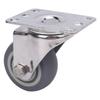 3 Inch Caster 304 Stainless Steel Plate TPR Wheel Quiet Rotating Universal Caster for Cart Furniture Workbench