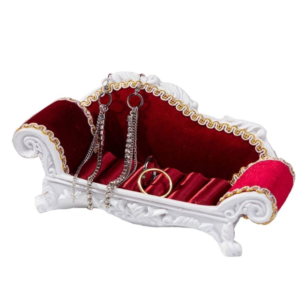 

Elegant Ring Sofa Display Stand Velvet Jewelry Rack Stand Display Home Decoration long sofa красный