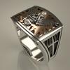 European and American Fashion Double-headed Eagle Ring Personality Trendy Mens New Accessories