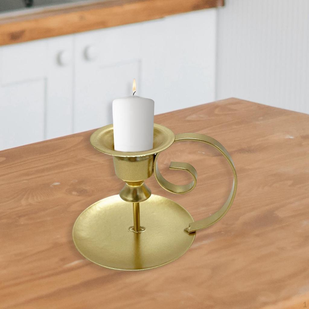 Pillar Candle Holders Candlestick Centerpiece Dinner Ornament Tabletop Decor Iron Party for Wedding