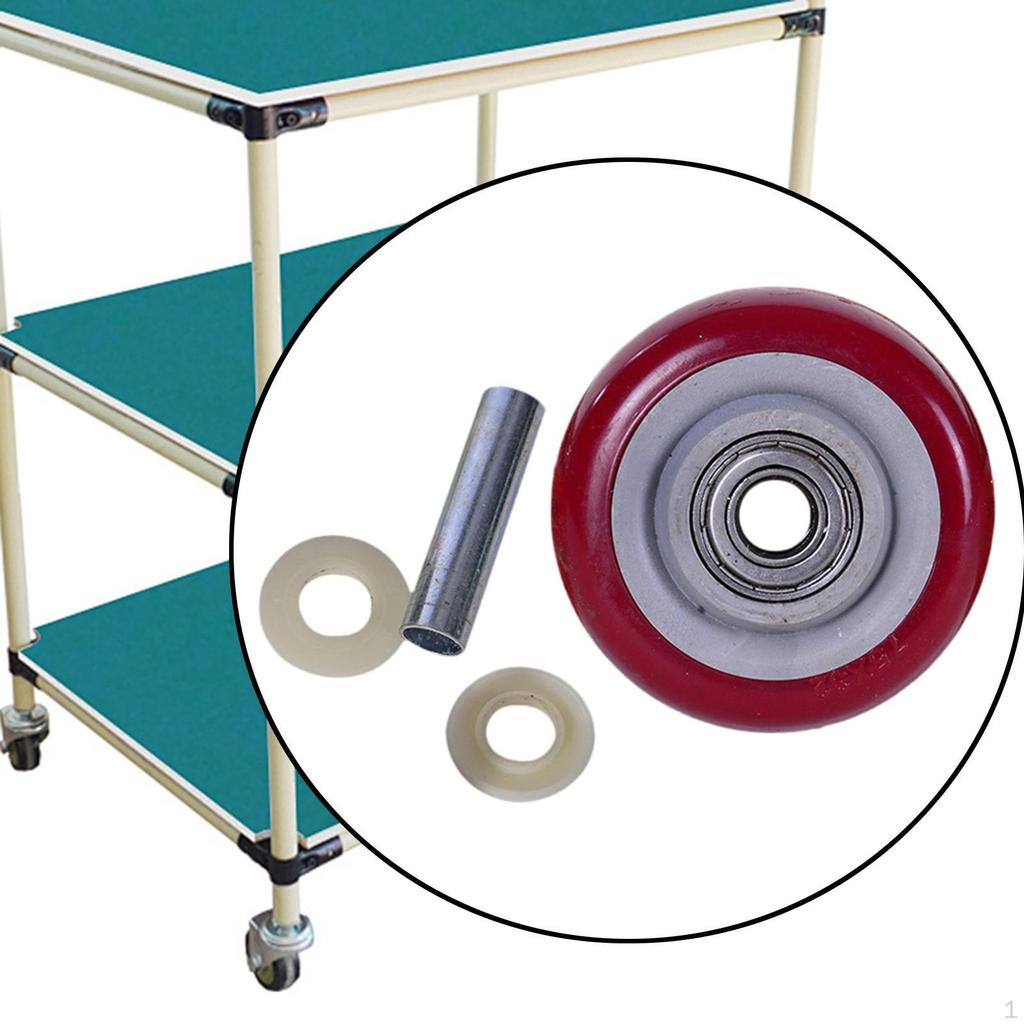 Caster Wheel Bearings Repair Plate Casters Polyurethane Swivel for Workbench
