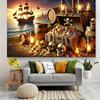 1 Piece, Pirate Treasure Party Banner, Wedding Celebration Decoration Banner, Novel Picture Background Fabric, Polyester