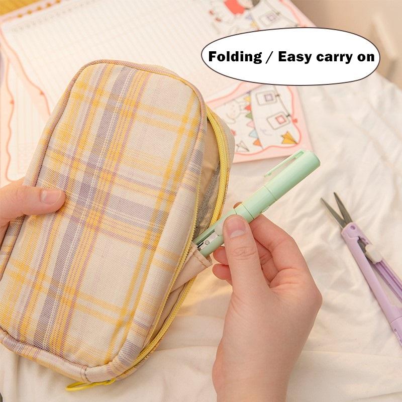 Mini Color Folding Scissor Pen Cutter Portable Size Safe Ceramic Pencutter Utility Knife for Paper Work Diary School