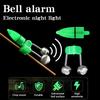 5/10pcs Fishing Bite Alarms Fishing Rod Bells Tip Clip Bells Ring Green ABS Fishing Accessory Outdoor Pole Fish Bites Indicators
