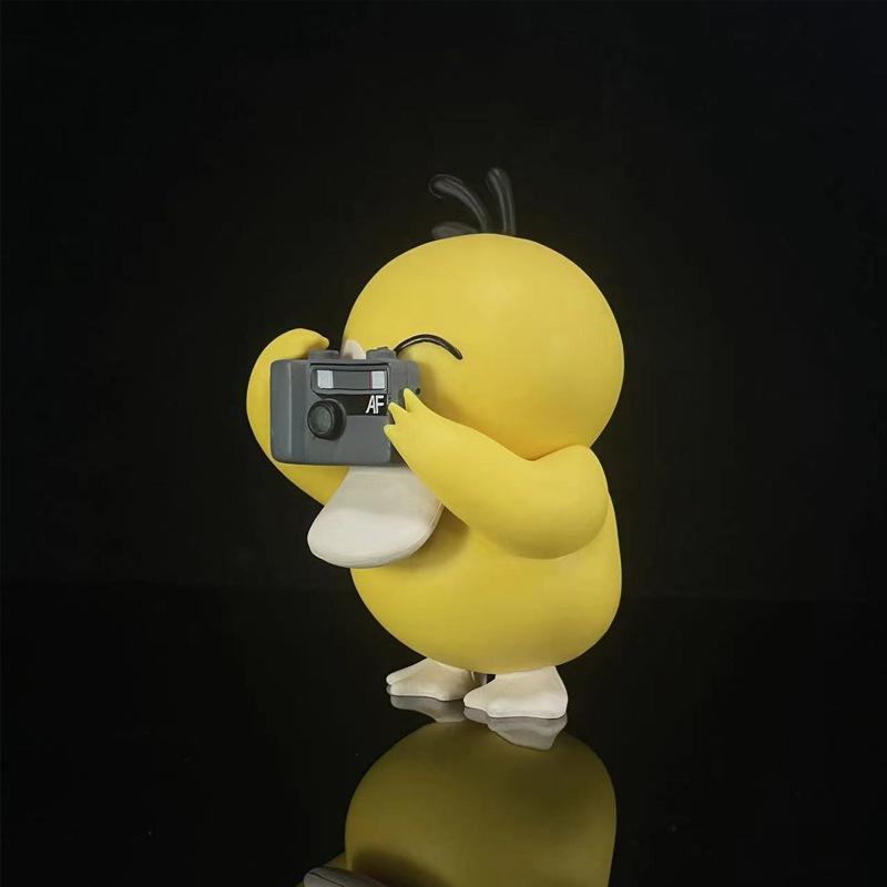 Pokemon Psyduck Duck with Camera Cute Action Figure Toys 10cm