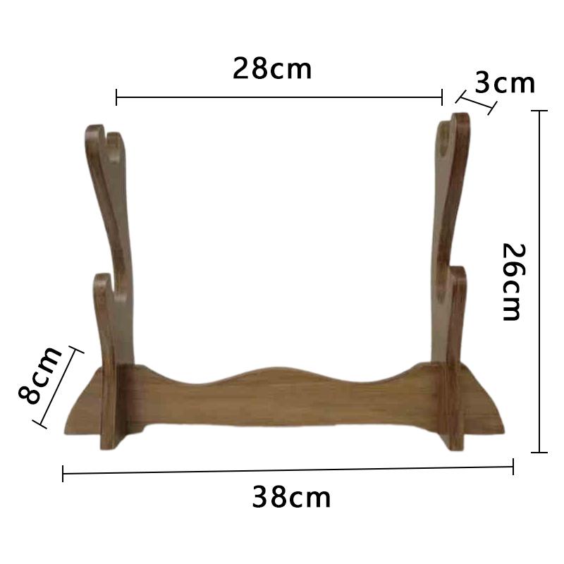 Подставка для демонстрации мечей из массива дерева для Катаны Самурайского меча Танто Косплей-мечей и Волшебной палочки - Настенная стойка для хранения оружия 3990₽