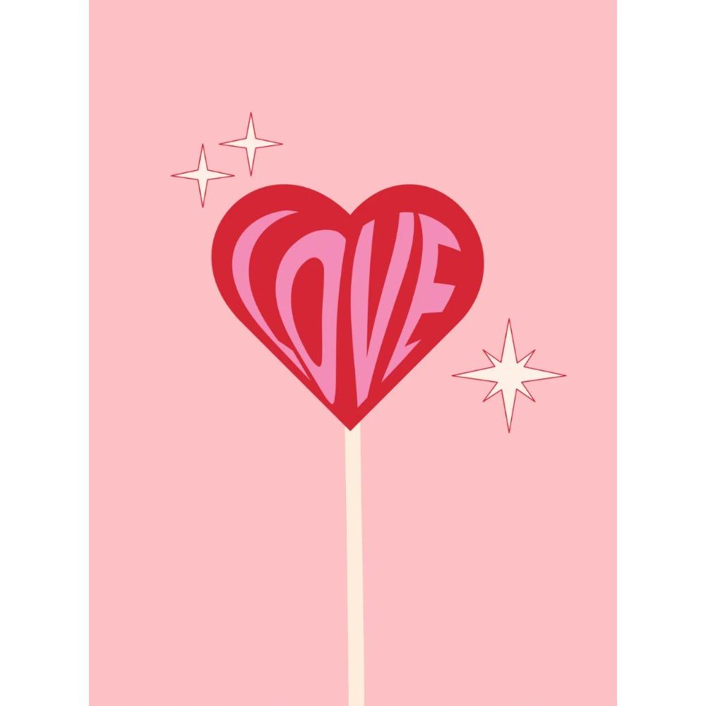 Valentines Day Pink Romantic Loving Heart Posters and Print Canvas Painting Wall Art Picture for Couple Lovers Room Home
