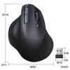 Sanwa Supply Ergonomic Mouse Wireless All Buttons Quiet Tendonitis Prevention Blue LED 5 Buttons MA-EWBS513BK