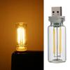 Car USB Night Light Touch control Dimmable LED Filament Lamp USB Plug and Play Decorative Atmosphere Light for Car Bedroom