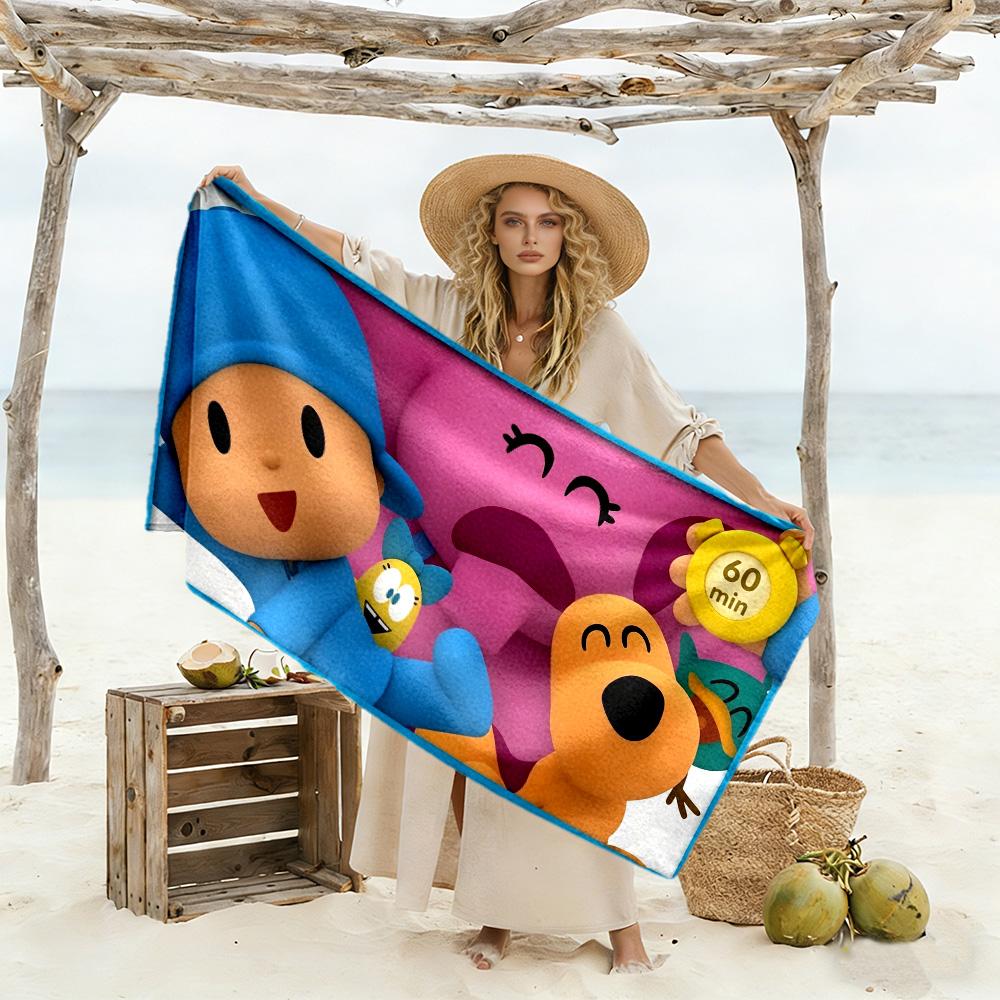 Pocoyo Beach Towel Super Soft & Absorbent Comfortable Lightweight Suitable for Sports, Travel, Swimming, Yoga, Bathroom, Beach, And Pool