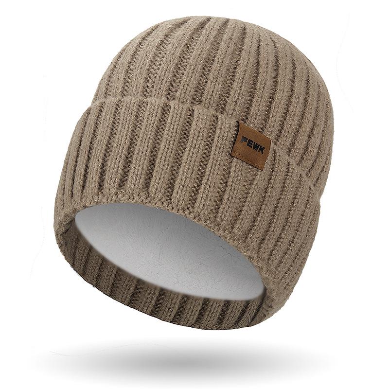 FEWK Winter Extra-Langer Schal und Mütze Set - Unisex Fleecefutter Kältefest Warm Gestrickt