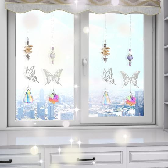 

Мода Привлекательный многоразовый искусственный хрустальный кулон Indoor Hanging Wind-bell для окна F