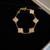 Zircon Round Geometric Flower Bracelet Vintage Style Bracelet Light Luxury High-End Hand Jewelry For Women