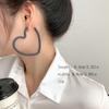 Fashion Geometric Personality Neon Acrylic Big Star Hoop Earring For Women Hollow Heart Earring Jewelry