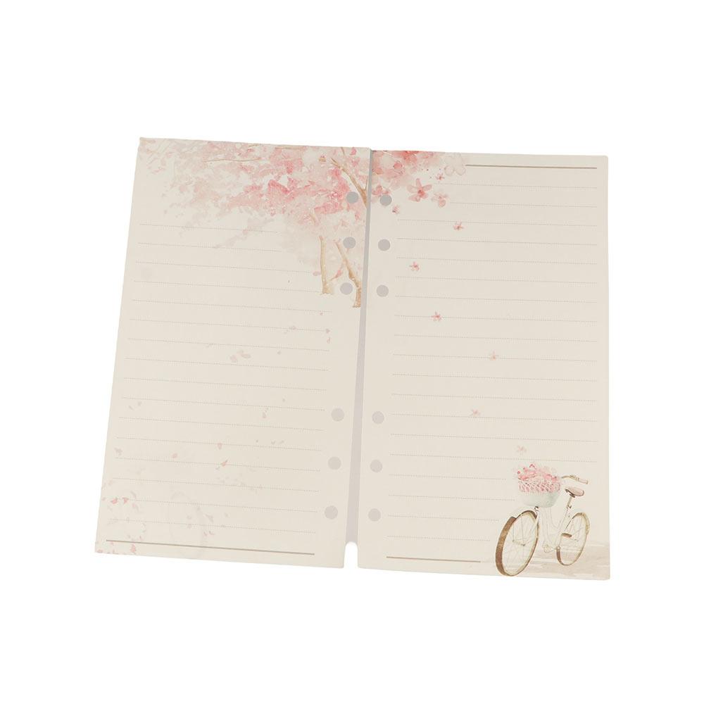 Notebook Binder Line Pages A6 Notebook Inner Pages Sakura And Cat Binder 80 Sheets Loose Leaf