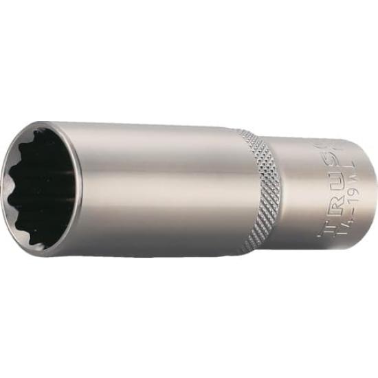 TRUSCO Deep 30mm x 10 Socket, 12-Point Type, 12.7mm Drive, Width, T4-30WL (Case Sold)