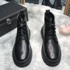 Martin Stiefel Herren Britischer Stil Werkzeugstiefel High-Top 6-Loch Dicksohlig Kampf-Trainingsstiefel Herrenstiefel Herren M07