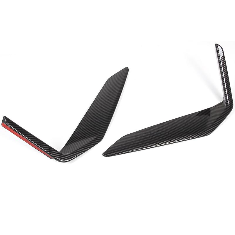 For BMW X1 iX1 U11  2024 ABS Carbon fiber/Black Car Front Bumper Side Molding Cover Trim Accessories