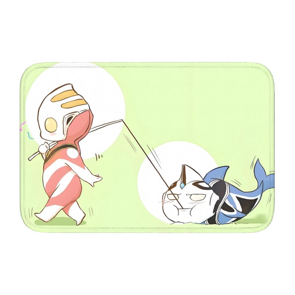 Ultramanes Anime Doormat Anti-Slip Bath Kitchen Welcome Mat Living Room Door Floor Entrance Carpet Rug Footpad