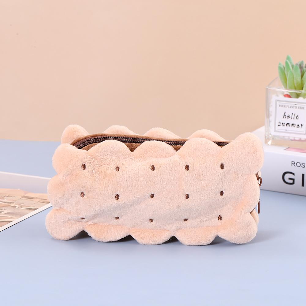 Plush Pen Bag Sandwich Cookie Pencil Bag Cute Large Capacity Student Stationery Bag