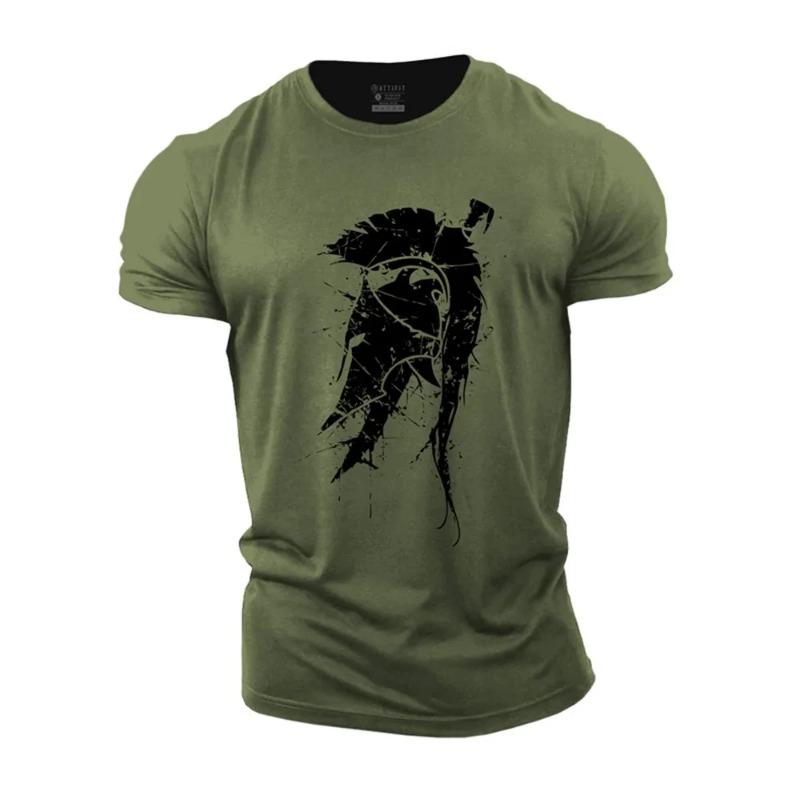 Men s Short Sleeved T-shirt Spartan 3D Printed Graphic Shirt Round Neck Large Clothes 2026 Men s Casual Top 5XL