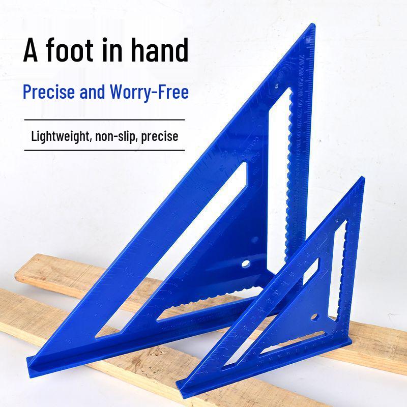 High-Precision Multifunctional Plastic Triangle Ruler (90° & 45°) for Woodworking Decoration
