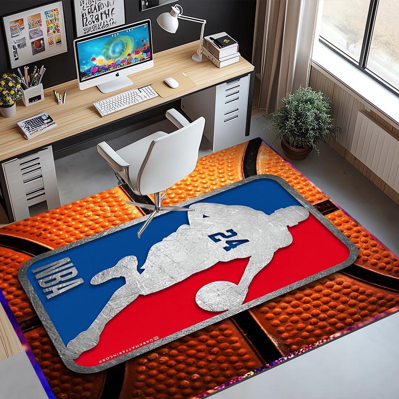 NBA Pattern Rug, Indoor/Outdoor Mat, for Picnic, Gameroom, Bedroom, Office, Living Room, Home Decor Carpet, Birthday Gift