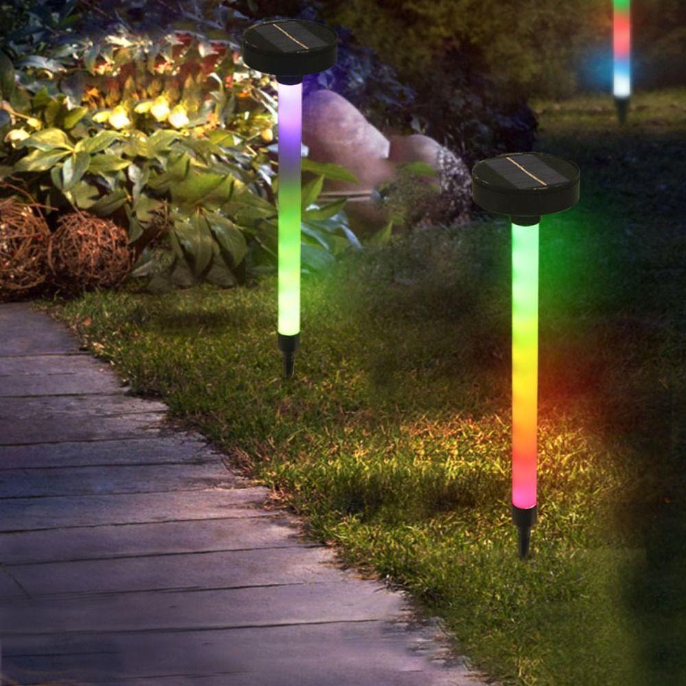 Waterproof Design Solar Pathway Lights 1200mAh Battery 10LED Lighting Outdoor Garden Lamp Solar Powered RGB LED