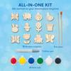 JOYFY 12 Wooden Magnet Creativity Arts & Crafts Painting Kit for Kids Decorate Painting Gift for Halloween Crafts Birthday Gift