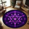 Magic Circle Pattern Round Area Rug Non-Slip Soft Durable Washable Floor Mat Decor Carpet for Living Room Bedroom Home Decor